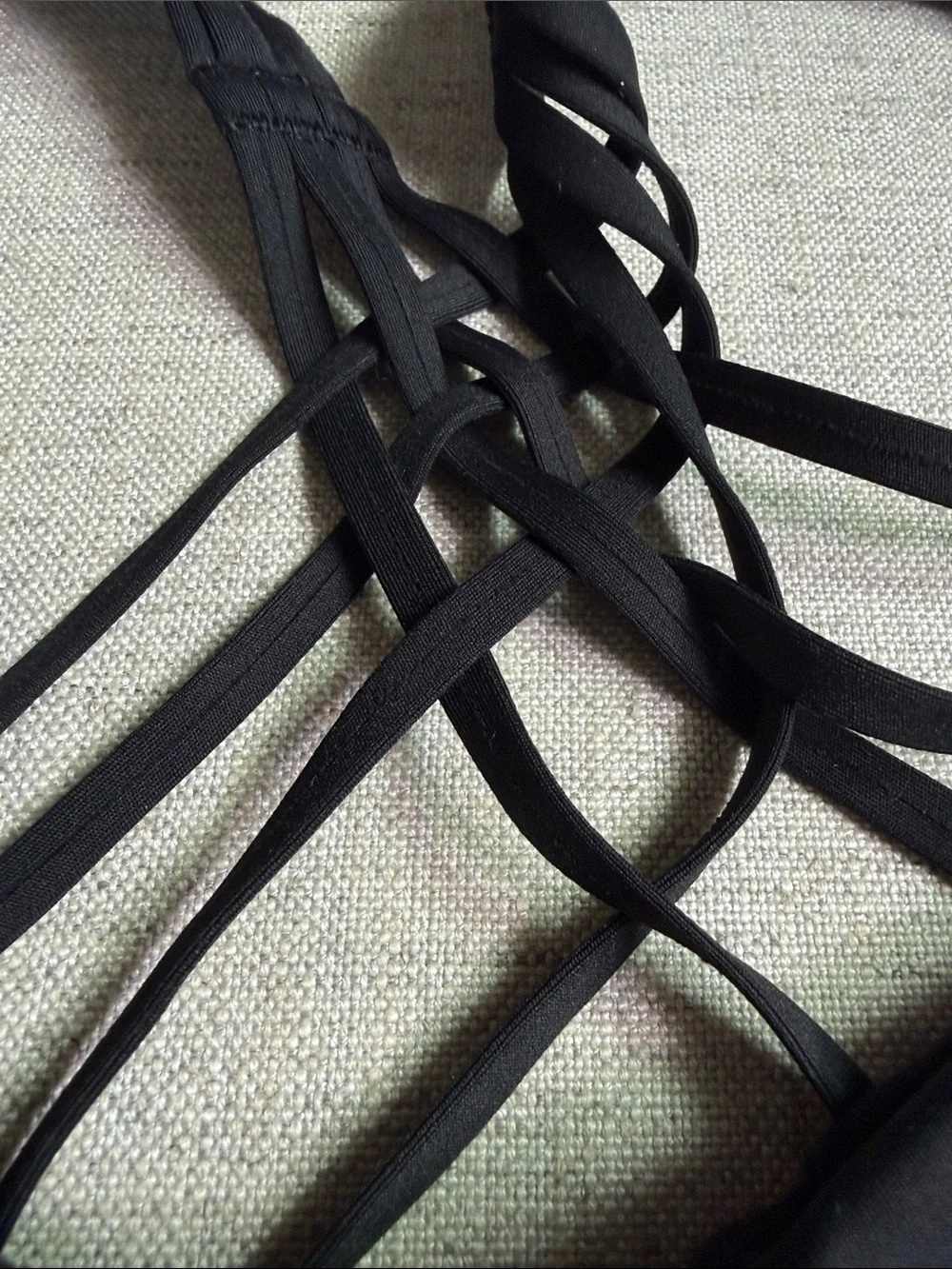 lululemon Flexy Flex Black Strappy Racerback Sports Bra